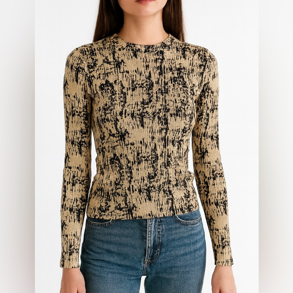 Shein Stylish Beige and Black Women's Top